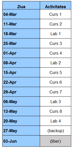 Image with schedule table